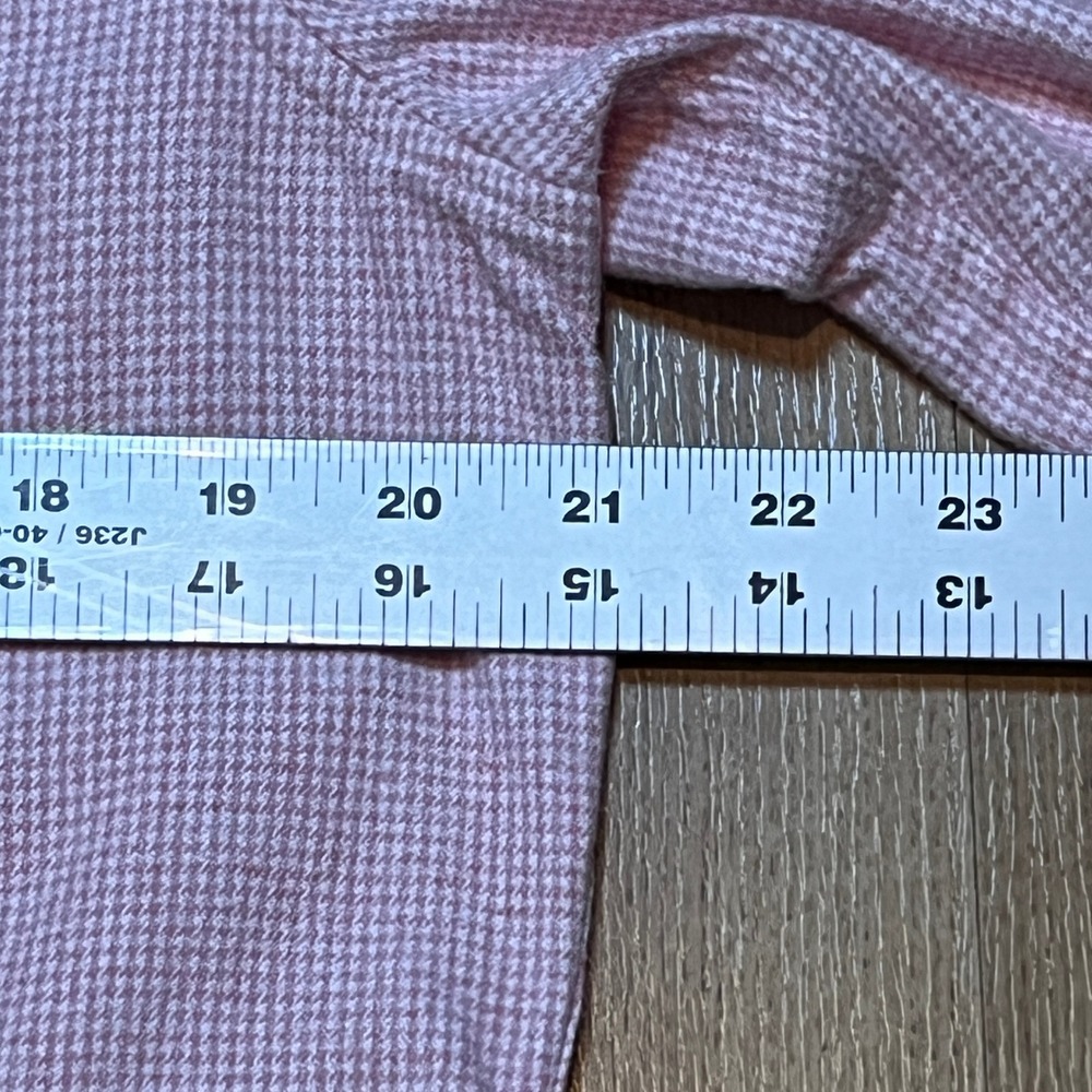 Abercrombie & Fitch Soft Flannel Shirt Men M Pink Houndstooth Button Down Cotton - Picture 9 of 12